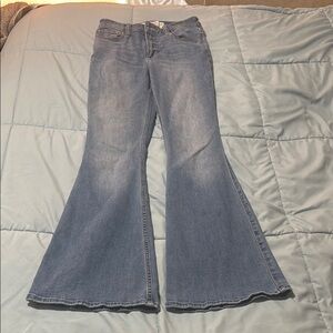 Hollister Blue Flare Wide Leg Jeans